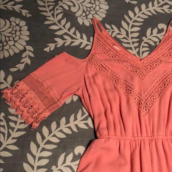 Maurices Other - Maurice’s cold shoulder coral romper